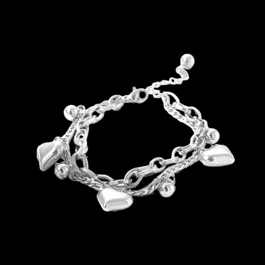 Bracelet Double Coeur Délice